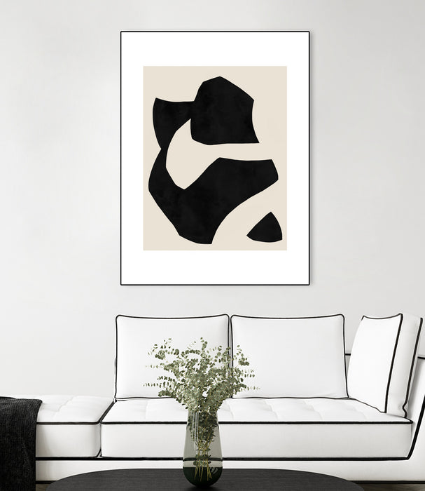 \"Untilted\" Canvas Framed Black 30x40 Wall Art