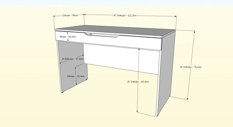 Nordika Arobas Desk - White