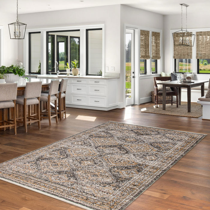 Leandra Taupe/grey Rug 3'11\" X 5'11\" Area Rug