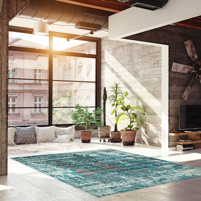 Mariam Aqua 4'7\" x 6'7\" Area Rug