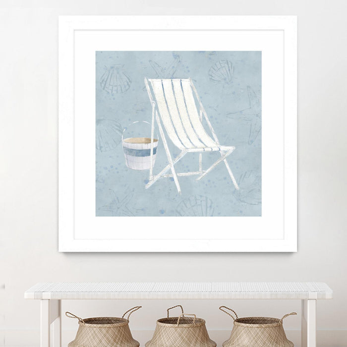 \"Serene Seaside Iii\" Matted and Framed White 30x30 Wall Art