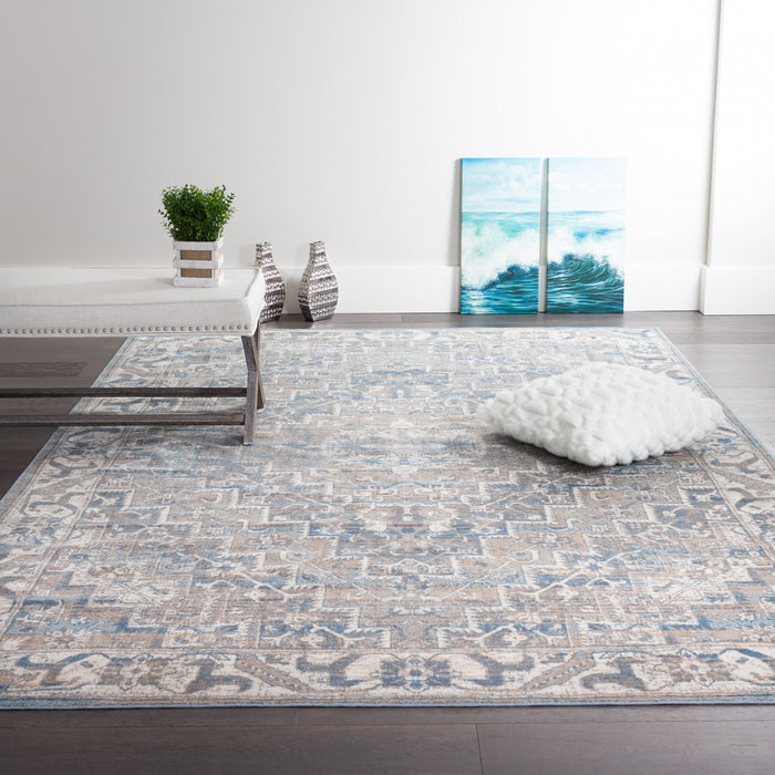 Shi Vin Diamond Blue 3x5 Area Rug