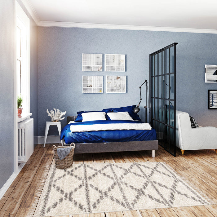 Helma Liv Cream Shag 6'7\" X 9'6\" Area Rug