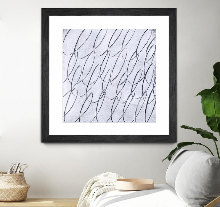 \"Contemplating Style\" Matted and Framed Black 30x30 Wall Art