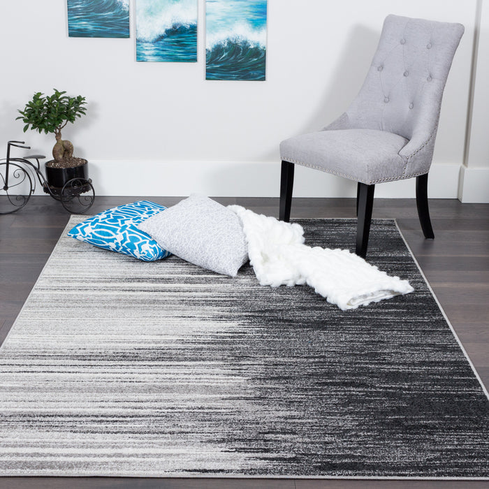 Lav Grey Waves 3x5 Area Rug