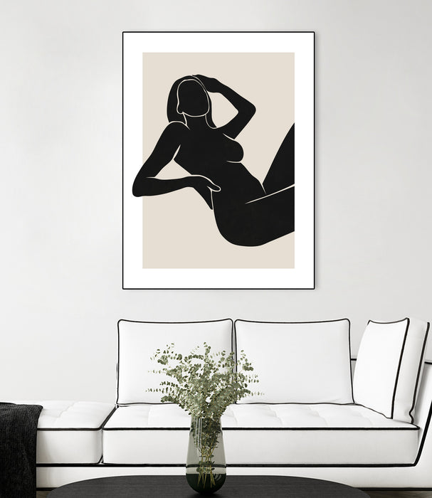 \"Untitled\" Canvas Framed Black 18x24 Wall Art
