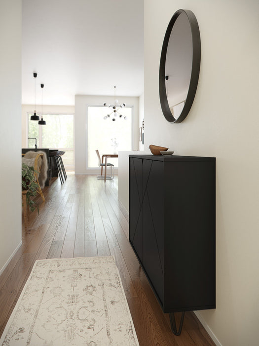 Nordika Slim 2-Door Accent Cabinet - Black