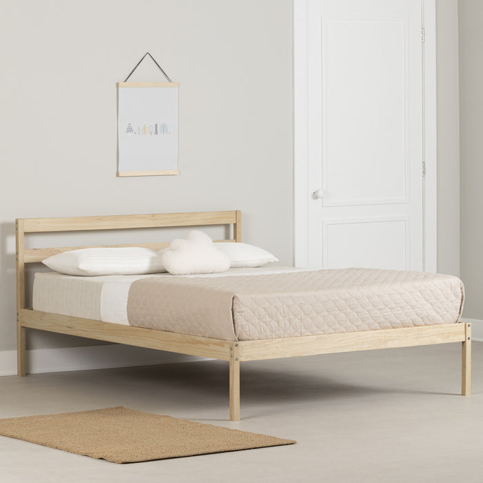 Sweedi Full Bed - Natural Wood 