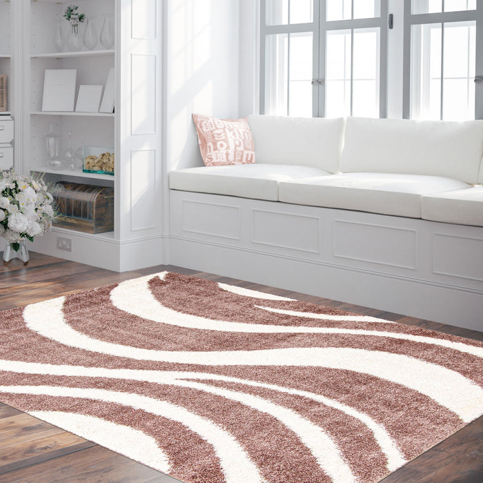 Luci Pink Shag 7'10\" x 10'0\" Area Rug