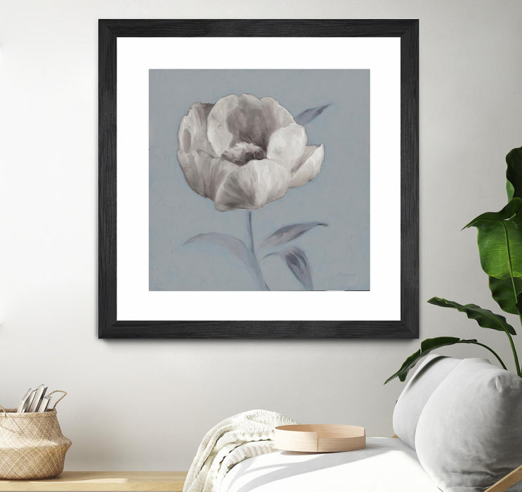 \"Floral Symposium I\" Matted and Framed Black 36x36 Wall Art