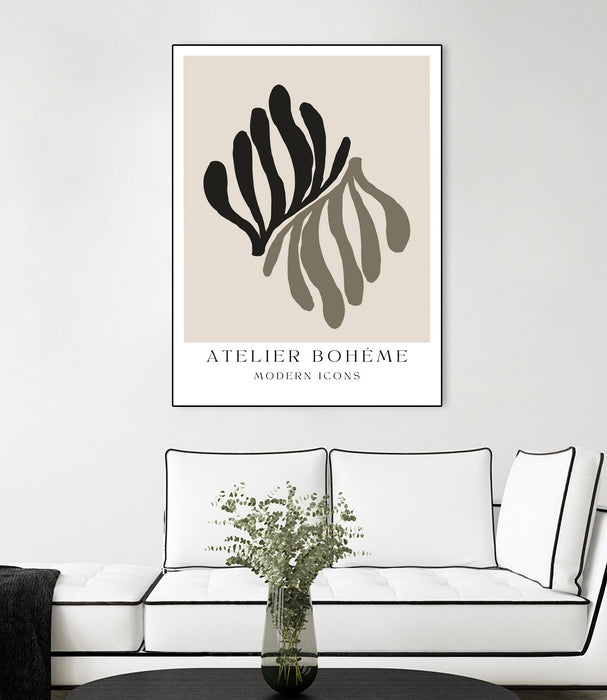 \"Atelier Bohème No.1\" Canvas Framed Black 24x32 Wall Art