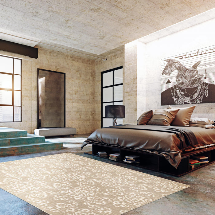 Caledonia Ivory 6'7\" x 9'6\" Area Rug