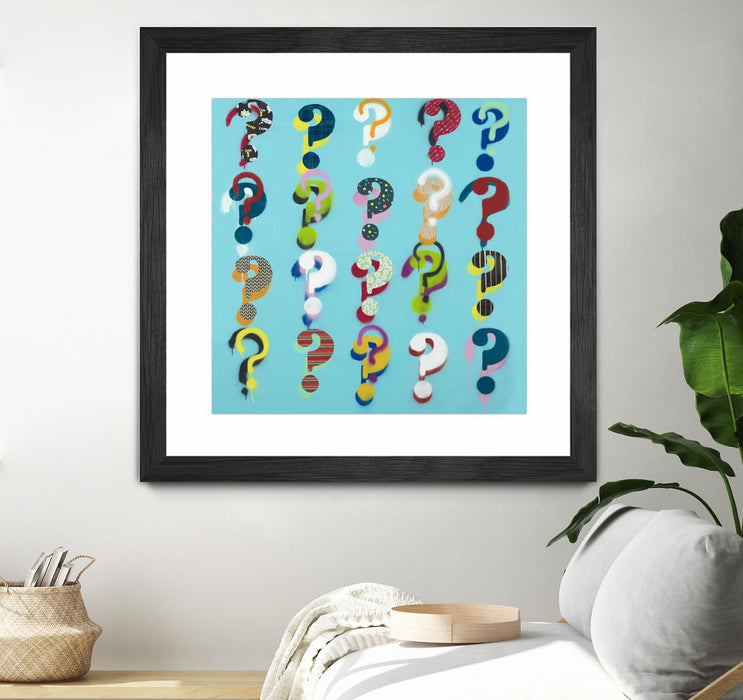 \"Pop The Question\" Matted and Framed Black 36x36 Wall Art