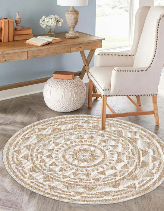 Simcha Taupe Area Rug - 8'0\" x 8'0\"
