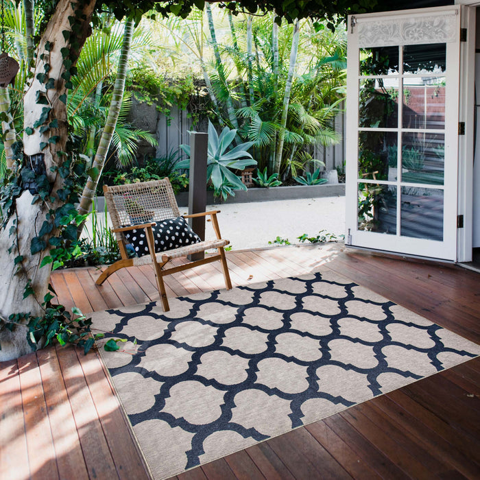 Sophie Grey-Navy Area Rug - 3'11\" x 5'7\"