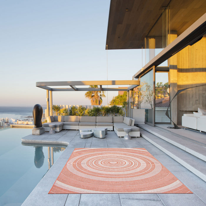 Neisha Modern Coral Rug 6'7\" X 9'6\" Area Rug