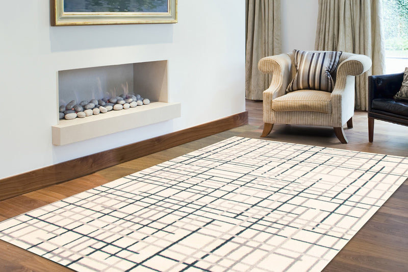 Taite Cream-Prol Area Rug - 3'11\" x 5'7\"