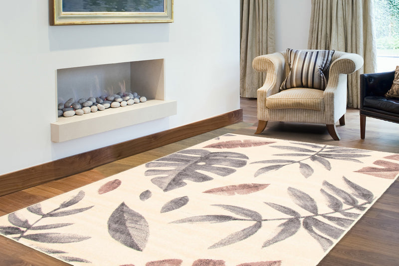 Palta Cream-Rose Area Rug - 3'11\" x 5'7\"