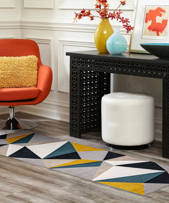 Gemma Multi-Colour Machine Washable Area Rug - 2'6\" x 8'0\"