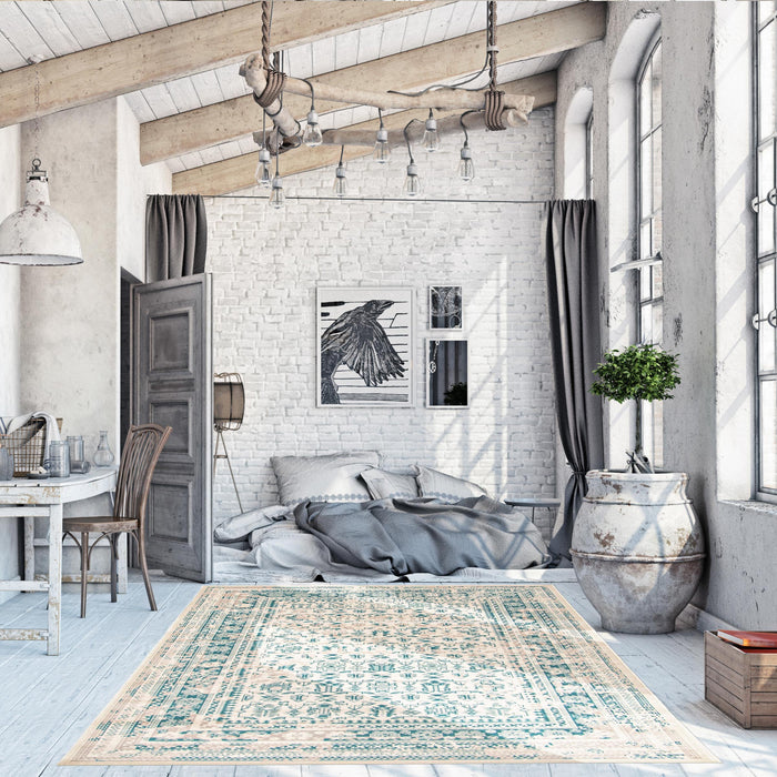 Awena Light Green 5'3\" x 7'7\" Area Rug