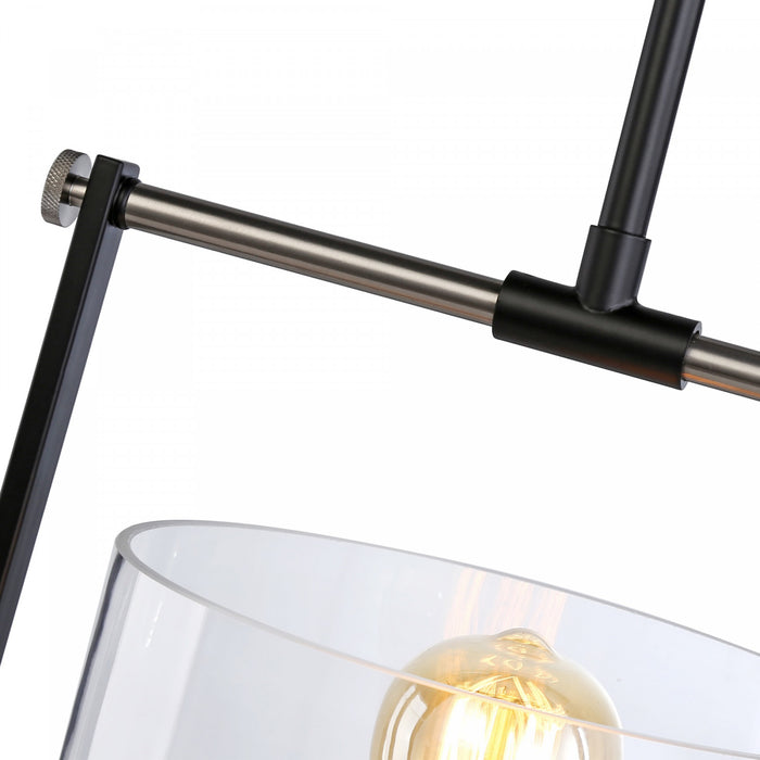 Cheshire Black & Nickel 1-Light Pendant