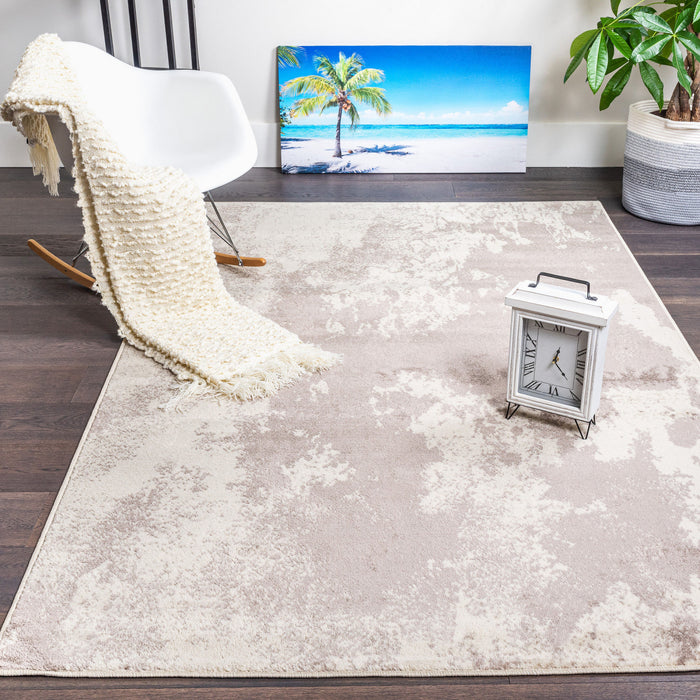 Sav Splash Grey 3x5 Area Rug