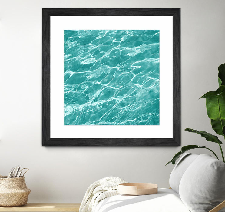 \"Ripple I\" Matted and Framed Black 36x36 Wall Art