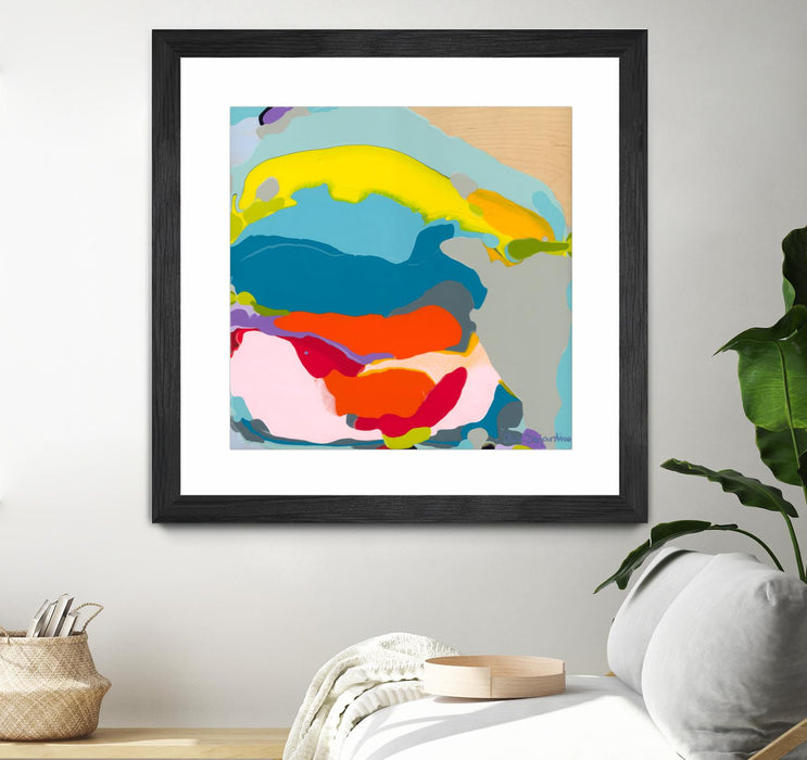 \"Free Falling\" Matted and Framed Black 36x36 Wall Art