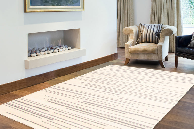 Faith Cream-Silver Area Rug - 7'10\" x 10'2\"