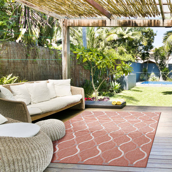 Neisha Abstract Coral Rug 5'3\" X 7'3\" Area Rug