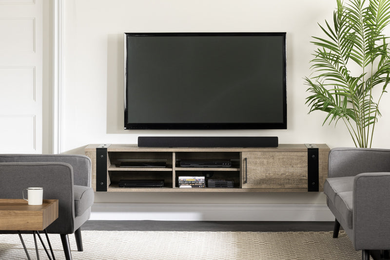 Munich Wall Mounted Media Console - Weathered Oak