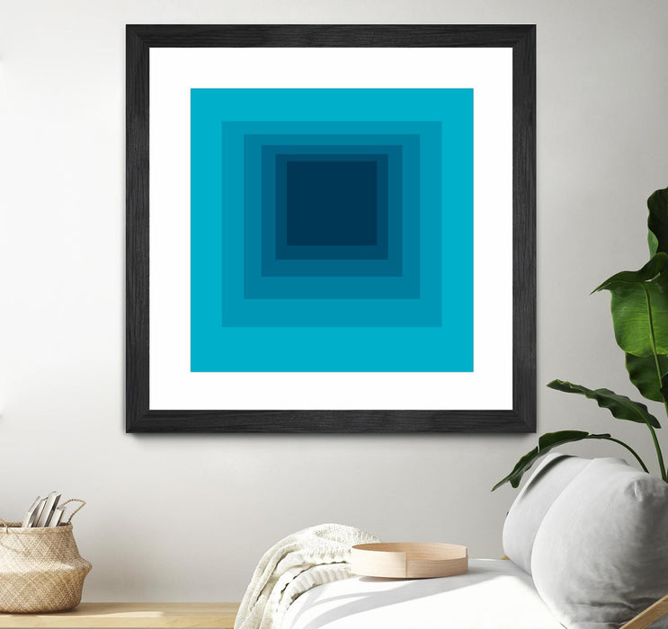 \"After Josef D\" Matted and Framed Black 36x36 Wall Art