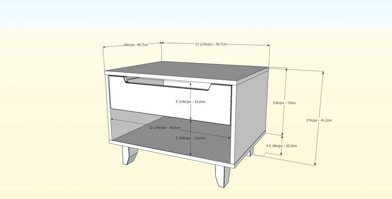 Nordika Nightstand - Walnut