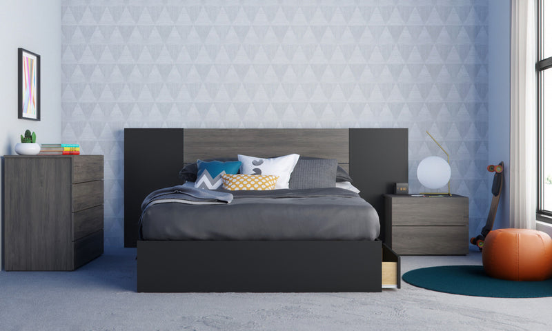 Nordika 4-Drawer Chest - Bark Grey