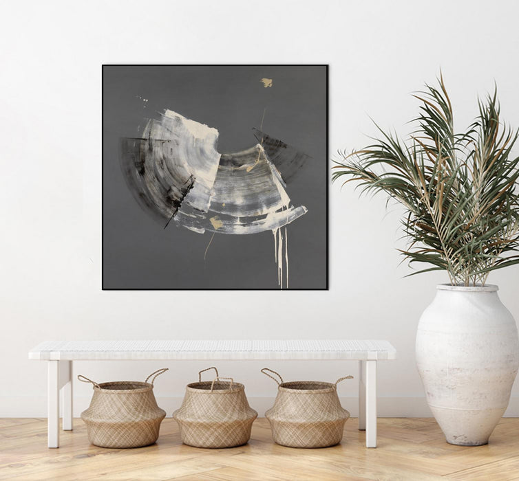 \"Elegance\" Canvas Framed Black 20x20 Wall Art