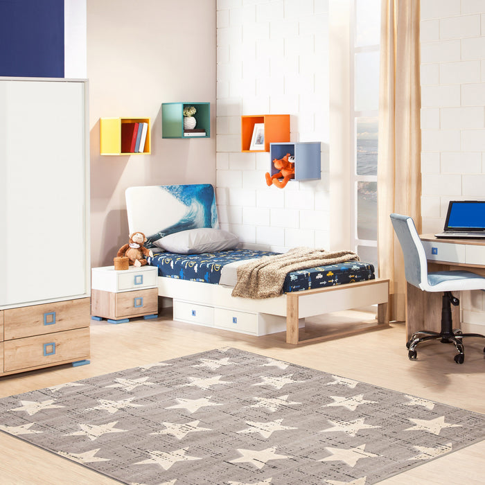 Ira Light Grey 4'7\" x 6'7\" Area Rug