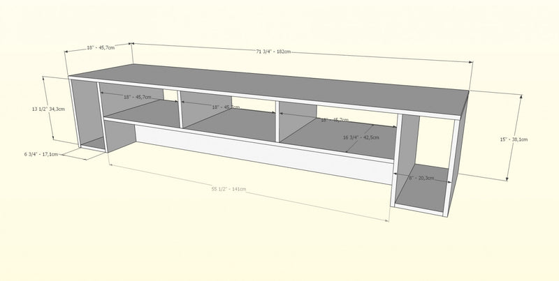 Nordika 72\" TV Stand - Natural Maple