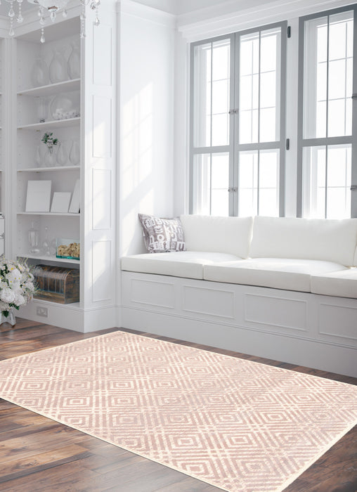 Electra Silver-Rose Area Rug - 3'11\" x 5'7\"