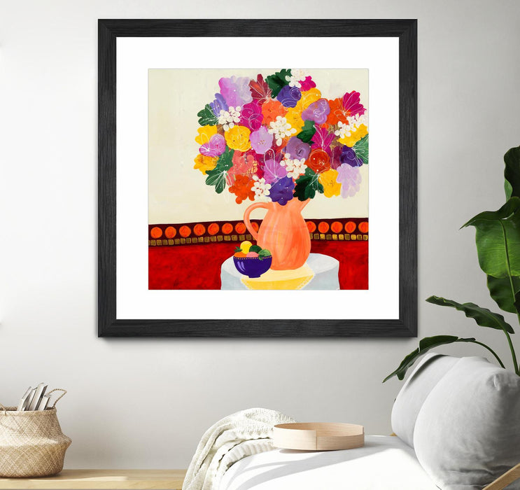 \"Taking In The Love\" Matted and Framed Black 36x36 Wall Art