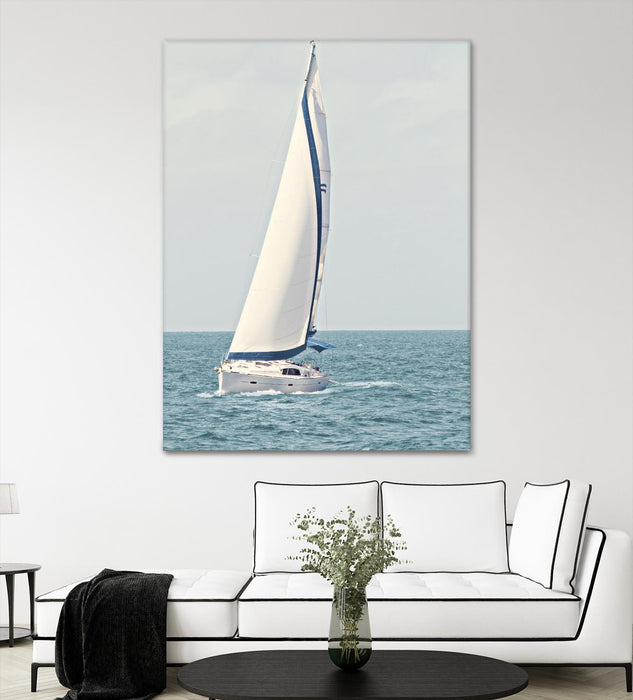 \"Sailboat In The Ocean\" Giant Art 72x54 Wall Art