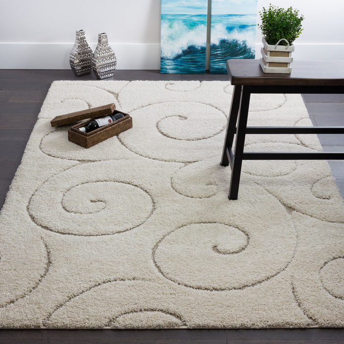 Oakville Cream Flora 3x5 Area Rug