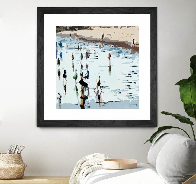 \"Self Reflection\" Matted and Framed Black 30x30 Wall Art