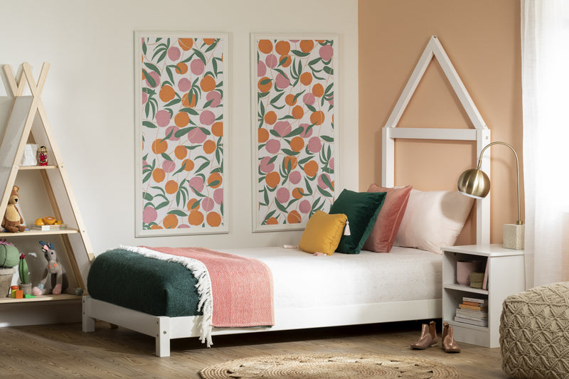 Sweedi Twin Bed With House Frame Headboard - Pure White