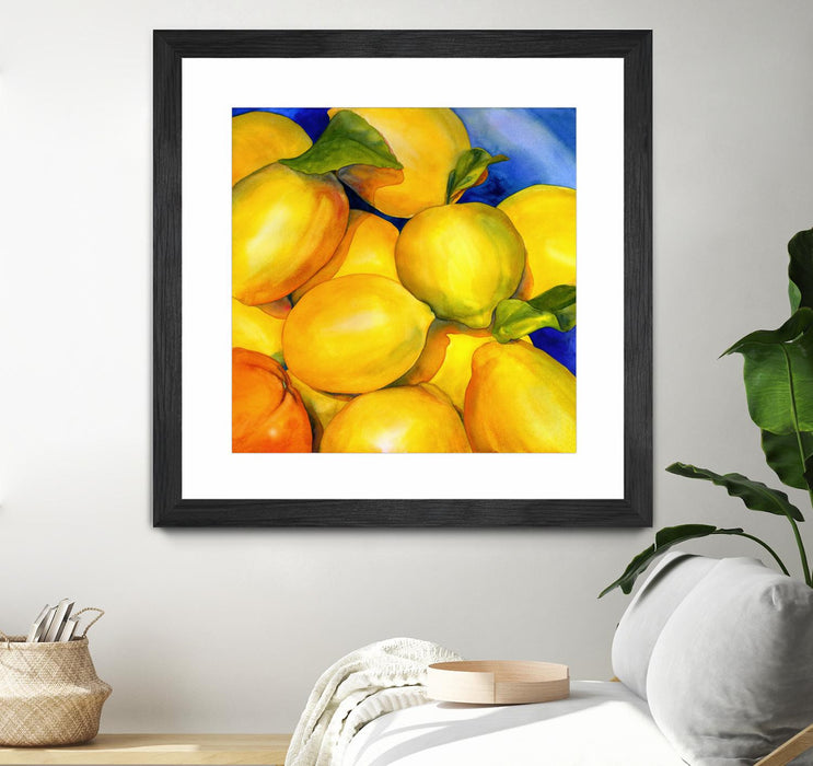 \"Zest For Life\" Matted and Framed Black 30x30 Wall Art