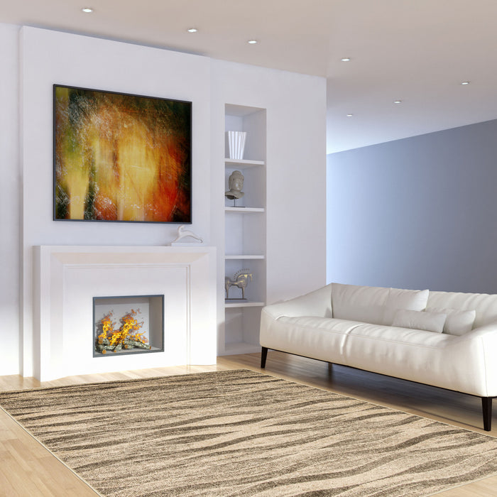 Arusha Ivory / Grey 6'7\" x 9'6\" Area Rug
