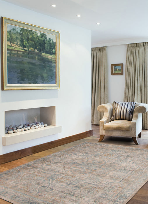 Baina Heriz Beige-Grey Area Rug - 5'3\" x 6'7\"
