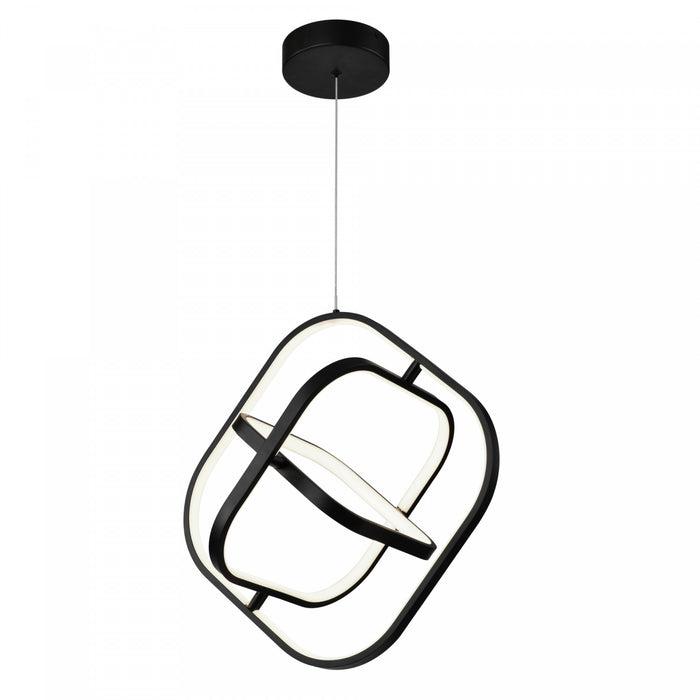 Sienna 30 W LED Square Black Pendant