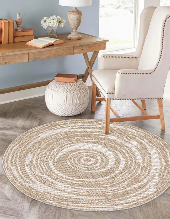 Ping Taupe Area Rug - 8'0\" x 8'0\"