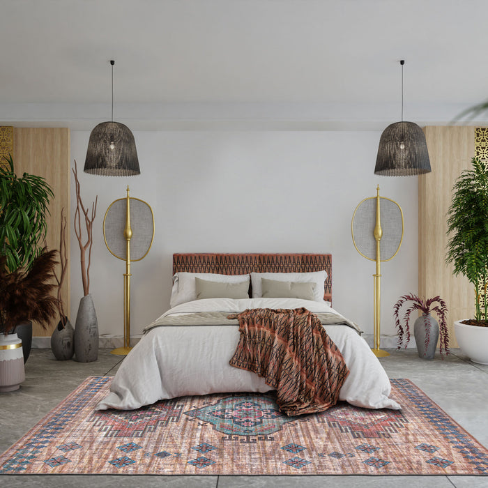 Kashkuli Light Orange Rug 5'3\" X 8'0\" Area Rug