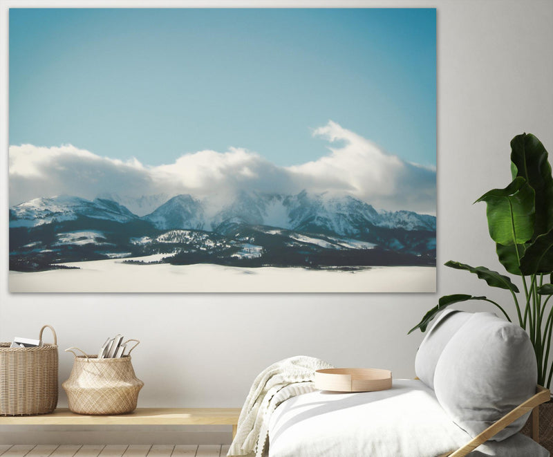 \"Bridger Mountain Cloud Cover\" Giant Art 84x54 Wall Art